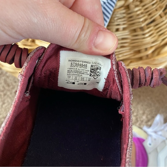 Sperry faded red leather lace boat shoes - Picture 8 of 8